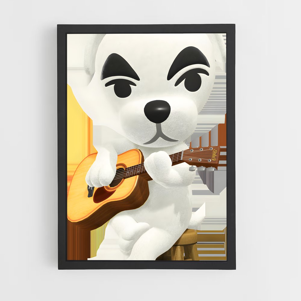 Poster Teddy Rock Star – affiche Animal Crossing (vue 2)